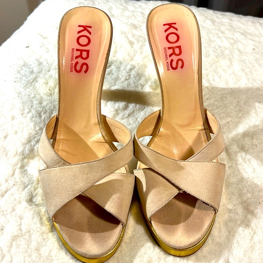 Kors by Michael kors crisscross, suede sandal women’s size 10 made in Italy